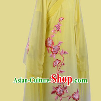 Chinese Opera Costumes Huangmei Opera Stage Performance Costume Chinese Traditional Water Sleeve Costume Drama Costumes and Hat Complete Set