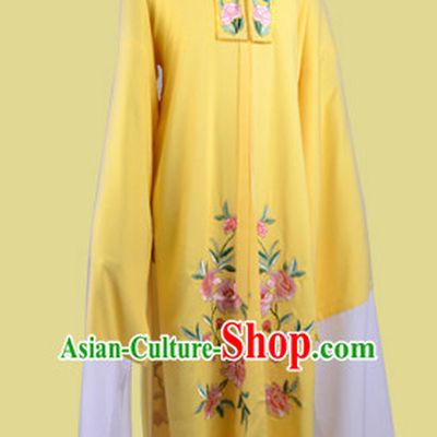 Chinese Opera Costumes Huangmei Opera Stage Performance Costume Chinese Traditional Water Sleeve Costume Drama Costumes and Hat Complete Set