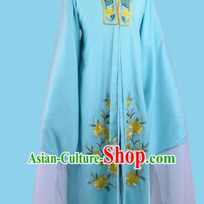 Chinese Opera Costumes Huangmei Opera Stage Performance Costume Chinese Traditional Water Sleeve Costume Drama Costumes and Hat Complete Set
