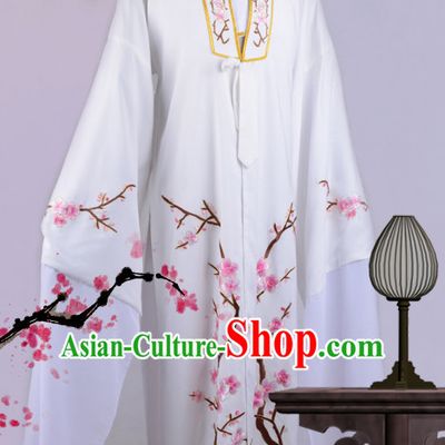 Chinese Opera Costumes Huangmei Opera Stage Performance Costume Chinese Traditional Water Sleeve Costume Drama Costumes and Hat Complete Set