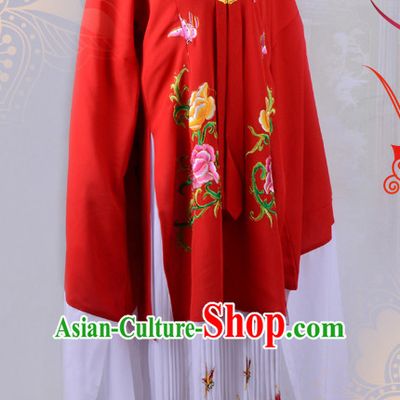 Chinese Opera Costumes Huangmei Opera Stage Performance Costume Chinese Traditional Shuixiu Costume Drama Costumes and Hat Complete Set