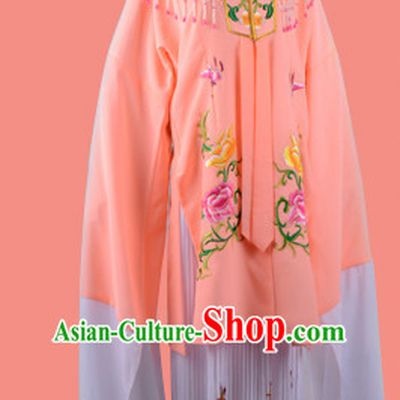 Chinese Opera Costumes Huangmei Opera Stage Performance Costume Chinese Traditional Shuixiu Costume Drama Costumes and Hat Complete Set