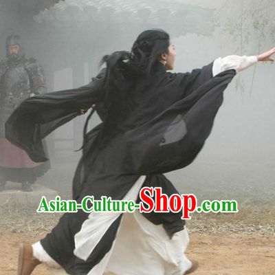 Ancient Chinese Beauty Black White Hanfu Han Fu Clothing Complete Set
