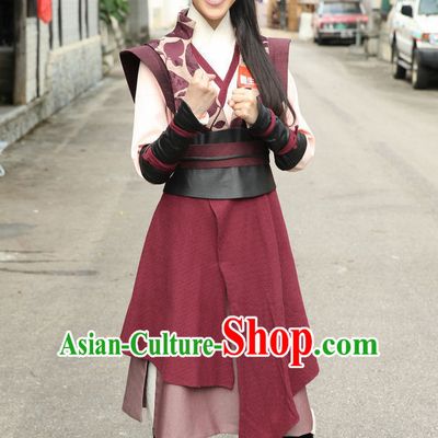 Ancient Chinese Swordswoman Hanfu Han Fu Clothing Complete Set
