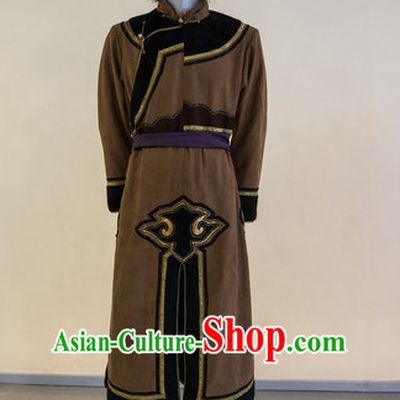 Chinese Traditional Ethnic Mongolian Dress Wear Clothing Complete Set