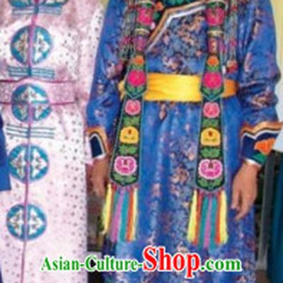 Chinese Traditional Ethnic Empress National Costumes Dresses Wear Clothing and Hat Complete Set for Men