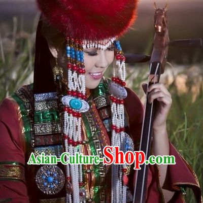 Chinese Traditional Mongolian Hat for Women