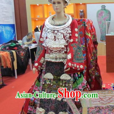 Chinese Traditional Ethnic Miao National Costumes Complete Set