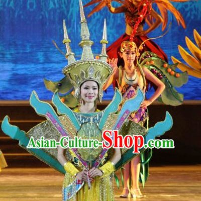 Thailand Traditional Ethnic National Costumes Complete Set for Women