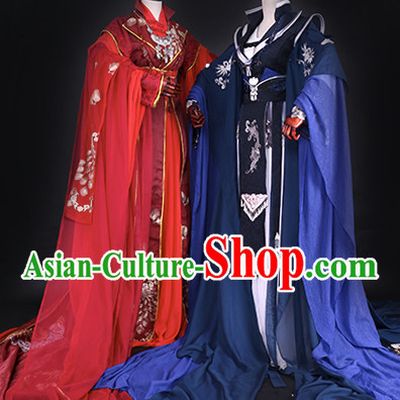 Ancient Chinese Queen Clothing Traditional Chinese Princess Clothes Dresses Tangzhuang Empress Wedding Han Fu Complete Set for Women