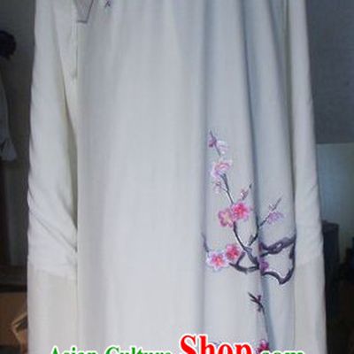 Traditional Chinese Opera Cantonese Opera Guangdong Opera Embroidered Plum Blossom Men Costumes Long Robe