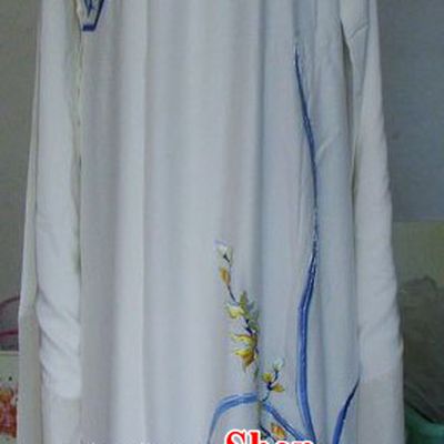 Traditional Chinese Opera Cantonese Opera Guangdong Opera Embroidered Orchid Men Costumes Long Robe