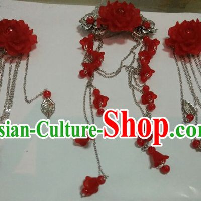 Traditional Chinese Princess Flower Hair Accessories