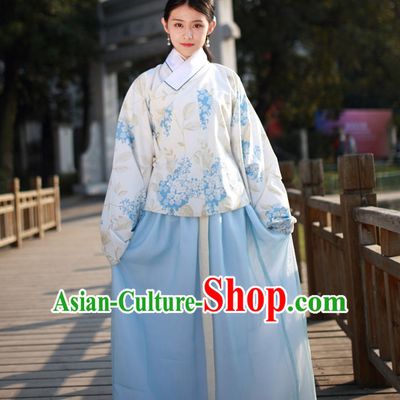 Ancient Chinese Ming Dynasty Clothing Chinese National Costumes Ancient Chinese Costume Traditional Chinese Clothes Complete Set for Women Girls
