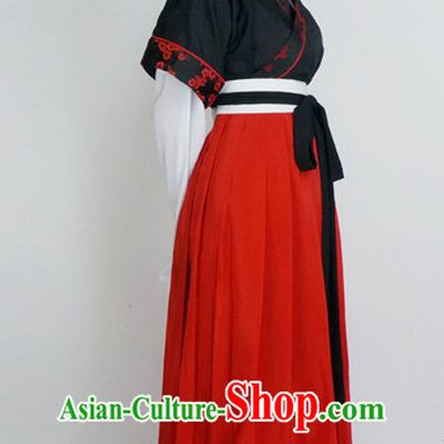 Ancient Chinese Han Dynasty Yellow Clothing Chinese National Costumes Ancient Chinese Costume Traditional Chinese Clothes Complete Set for Women Girls