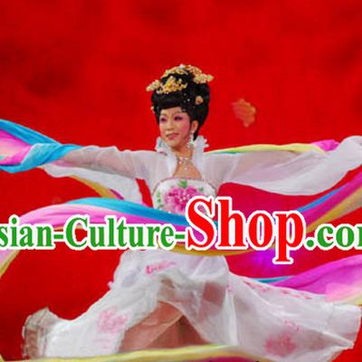 Ancient Chinese Empress Embroidered Flower Dance Costumes