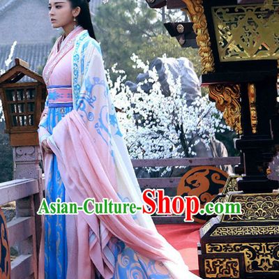 Top Chinese Ancient Beauty Xi Shi Costume in Women's Theater and Reenactment Costumes Ancient Chinese Clothes and Hair Jewelry Complete Set for Women Girls Children Adults
