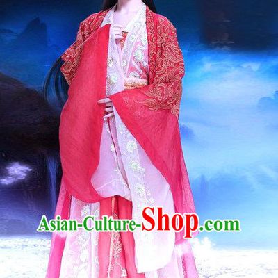 Top Chinese Ancient Beauty Costume in Women's Theater and Reenactment Costumes Ancient Chinese Clothes and Hair Jewelry Complete Set for Women Girls Children Adults