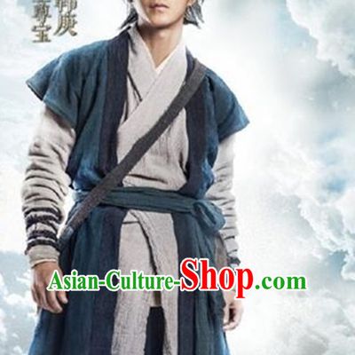 Top Chinese Ancient Knight Costume in Women's Theater and Reenactment Costumes Ancient Chinese Clothes Complete Set for Men