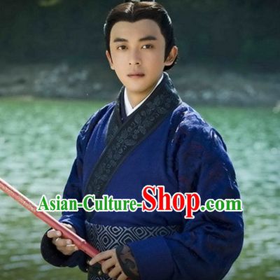 Ancient Chinese Men's Clothing _ Apparel Chinese Traditional Dress Theater and Reenactment Costumes Complete Set for Men