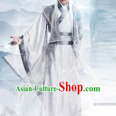 Ancient Chinese Guzhuang Men's Clothing _ Apparel Chinese Traditional Dress Theater and Reenactment Costumes Complete Set for Men