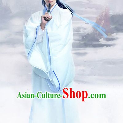 Ancient Chinese Guzhuang Men's Clothing _ Apparel Chinese Traditional Dress Theater and Reenactment Costumes and Coronet Complete Set for Men