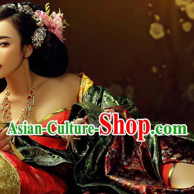 Chinese Sexy Women's Clothing _ Apparel Chinese Traditional Dress Theater and Reenactment Costumes and Headwear Complete Set