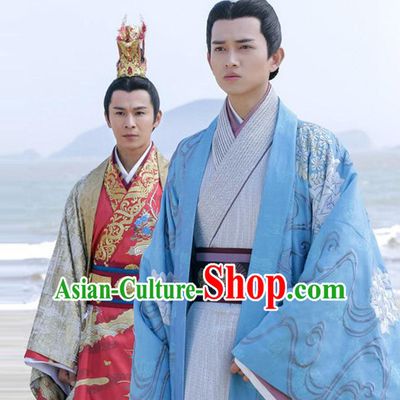 Chinese Ancient Prime Minister Men's Clothing _ Apparel Chinese Traditional Dress Theater and Reenactment Costumes and Headwear Complete Set