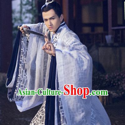 Chinese Ancient Prime Minster Men's Clothing _ Apparel Chinese Traditional Dress Theater and Reenactment Costumes and Headwear Complete Set