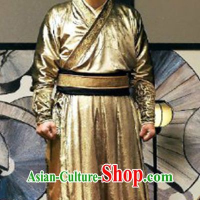 Chinese Ancient Emperor Men's Clothing _ Apparel Chinese Traditional Dress Theater and Reenactment Costumes and Headwear Complete Set