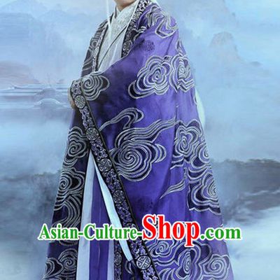 Chinese Ancient Emperor Men's Clothing _ Apparel Chinese Traditional Dress Theater and Reenactment Costumes and Headwear Complete Set