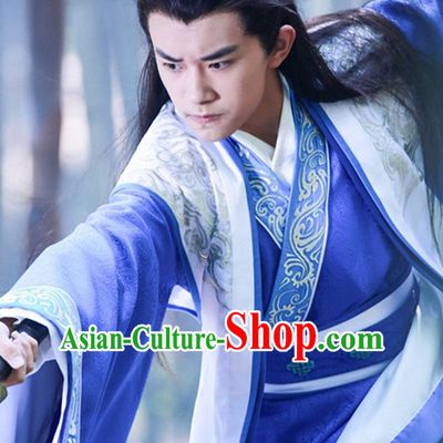 Chinese Ancient Emperor Men's Clothing _ Apparel Chinese Traditional Dress Theater and Reenactment Costumes and Headwear Complete Set