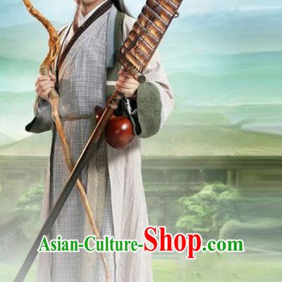 Chinese Ancient Wise Men's Clothing _ Apparel Chinese Traditional Dress Theater and Reenactment Costumes and Headwear Complete Set