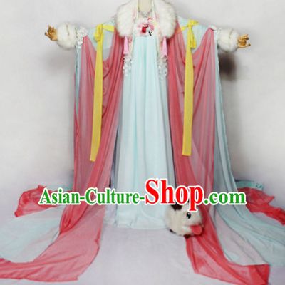 Chinese Women Traditional Royal Empress Dress Cheongsam Ancient Chinese Princess Clothing Cultural Robes Complete Set