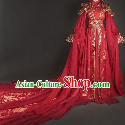Chinese Women Traditional Royal Empress Wedding Dress Cheongsam Ancient Chinese Imperial Clothing Cultural Bridal Robes Complete Set