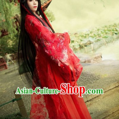 Chinese Women Traditional Beauty Dress Cheongsam Ancient Chinese Hot Clothing Cultural Robes Complete Set