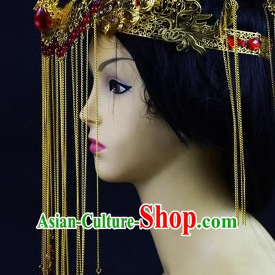 Top Chinese Princess Phoenix Hair Style China Hairpieces Chinese Traditional Hairpins Bridal Hat