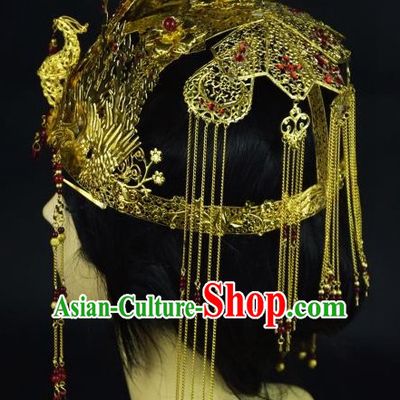 Top Chinese Princess Phoenix Hair Style China Hairpieces Chinese Traditional Hairpins Bridal Hat