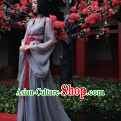 Chinese Ancient Han Fu Princess Clothing Robes Tunics Accessories Traditional China Clothes Women Adults Kids