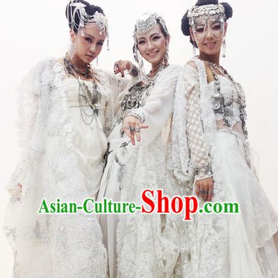 Chinese Ancient Han Fu Clothing Robes Tunics Accessories Traditional China Clothes Women Adults Kids