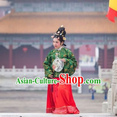 Chinese Ming Dynasty Hanfu Dress China Hanfu Costume Histroical Dresses Traditional Hanfu Wedding Ceremony Chinese Culture Clothing Complete Set