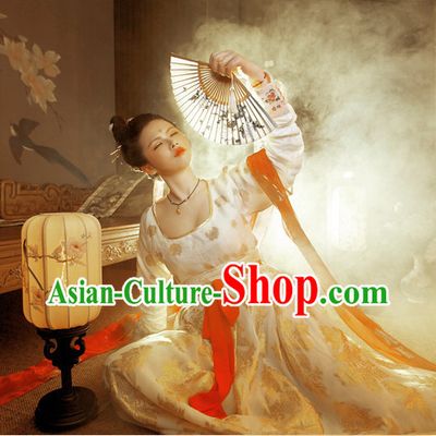 Chinese Tang Dynasty Hanfu Dress China Hanfu Costume Histroical Dresses Traditional Hanfu Wedding Ceremony Chinese Culture Clothing Complete Set