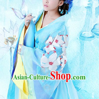 Chinese TV Drama Princess Costume Ancient Theatrical Costumes Historical Clothing and Hair Jewelry Complete Set for Women