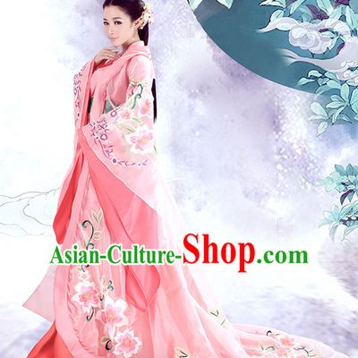 Chinese TV Drama Princess Costume Ancient Theatrical Costumes Historical Clothing and Hair Jewelry Complete Set for Women