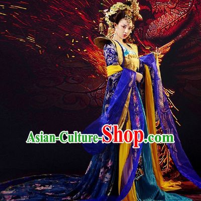 Chinese TV Drama Princess Costume Ancient Theatrical Costumes Historical Clothing and Hair Jewelry Complete Set for Women