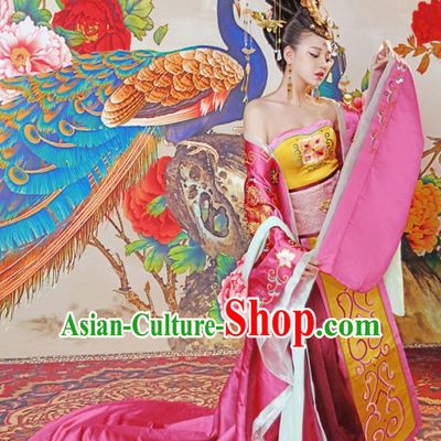 Chinese TV Drama Princess Costume Ancient Theatrical Costumes Historical Clothing and Hair Jewelry Complete Set for Women