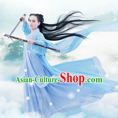 Chinese TV Drama Beauty Costume Ancient Theatrical Costumes Historical Clothing and Hair Jewelry Complete Set for Women