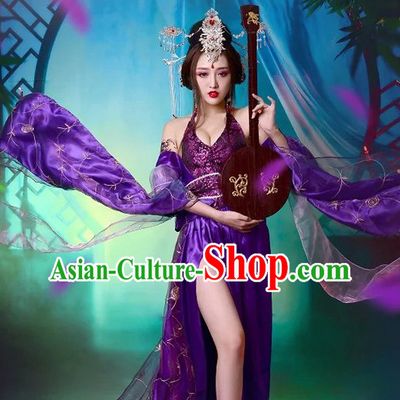 Chinese TV Drama Beauty Costume Ancient Theatrical Costumes Historical Clothing and Hair Jewelry Complete Set for Women