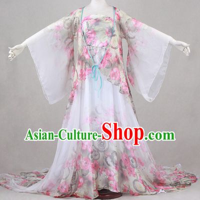 Chinese TV Drama Beauty Costume Ancient Theatrical Costumes Historical Clothing and Hair Jewelry Complete Set for Women