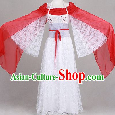 Chinese TV Drama Beauty Costume Ancient Theatrical Costumes Historical Clothing and Hair Jewelry Complete Set for Women